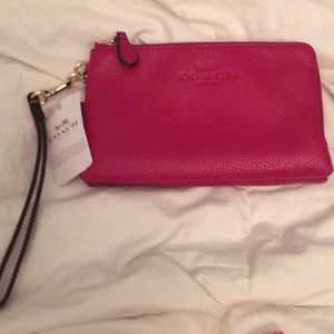 NWT Pink Coach Double sided wallet